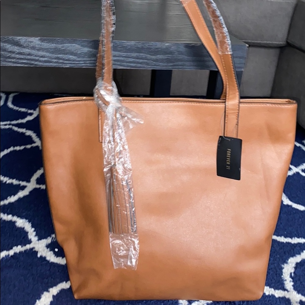 Brown tote bag